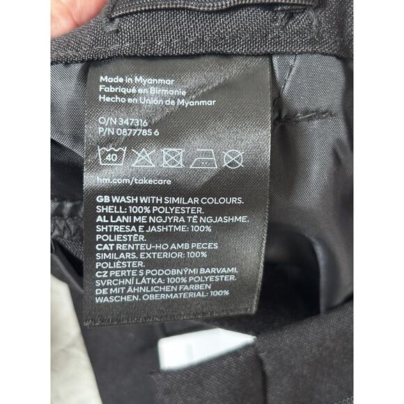 NWT H&M Dress Pants Slacks Black Boys 6 Adjustable Waist Slim Fit NEW - Picture 6 of 6